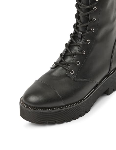 Michael Michael Kors Bryce Leather Platform Combat Boots